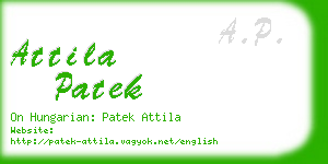 attila patek business card